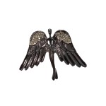 Angel Vintage Inlaid Diamante Brooch 40x50mm